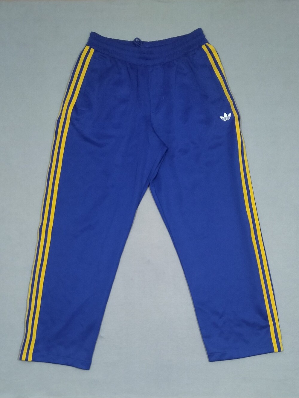 Adidas Superfire Track Pants Unisex Size Small Blue Yellow Athleisure Casual NWT